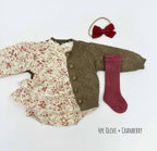 Bella Floral Romper: 2pc set (romper+bow) / 18-24 months