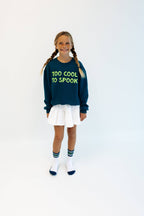 TOO COOL TO SPOOK | oversized drop shoulder | KIDS: DARK BLUE / 2-4 PULLOVER