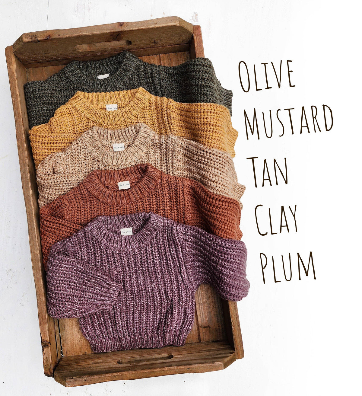 Baby Chunky Knit Braided Sweater | Pastels: Fog / 3-6 months