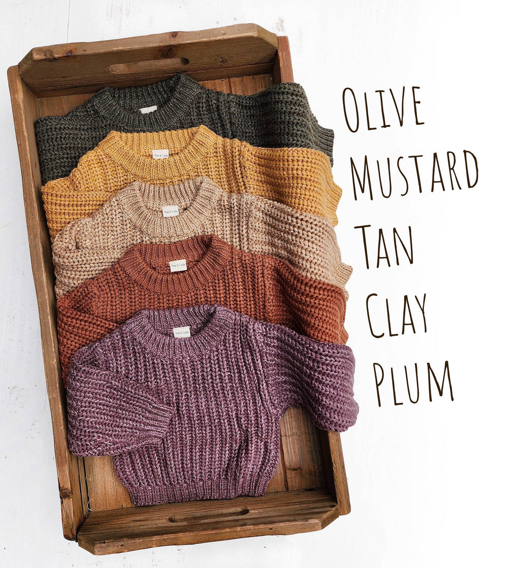 Baby Chunky Knit Braided Sweater | Pastels: Sunset / 3-6 months