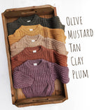 Baby Chunky Knit Braided Sweater | Pastels: Plum / 4/5T