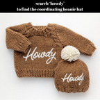 Howdy Sweater Pecan for Baby & Toddler: 6-12 Months