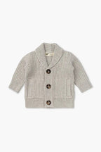 Collegiate Cardigan_Heather Grey: Unisex / Heather Grey / 6-9m