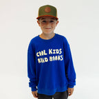 COOL KIDS READ BOOKS | ROYAL BLUE | oversized drop shoulder | KIDS: ROYAL BLUE / 4-6 PULLOVER