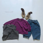 Kids Denim Trousers Casual Retro Wide-Leg Pants: Denim Blue / 18-24M/2T