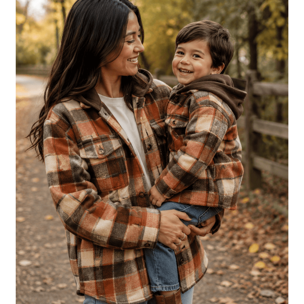 Brown & Rust Plaid Flannel - Child: 3-4T