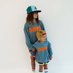SORRY, MY DOG ATE MY HOMEWORK | DUSTY BLUE | oversized drop shoulder | KIDS: DUSTY BLUE / 4-6 PULLOVER