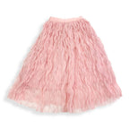Wavy Mesh Midi Skirt: Pink