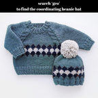 Geo Sweater Slate Blue for Baby & Toddler: 12-18 months