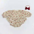 Bella Floral Romper: 2pc set (romper+bow) / 18-24 months