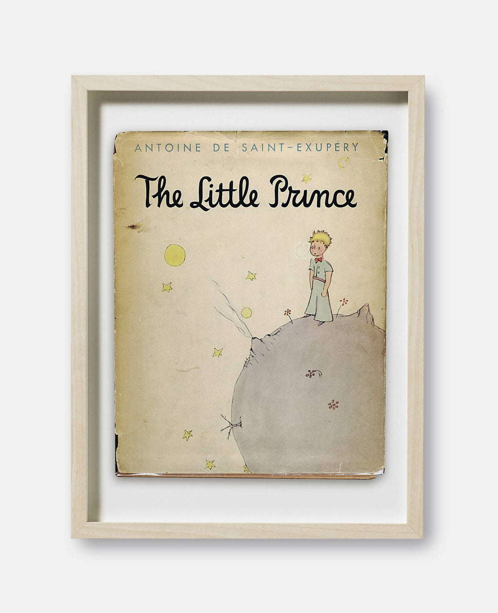The Little Prince by Antoine DE Saint Book Cover Print: Maple Frame / 11×14"