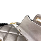 B1388 Sherpa Mixed Quilted Purse (3 Colors): Camel