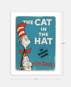 The Cat in the Hat by Dr. Seuss Book Cover Print: Maple Frame / 11×14"