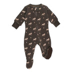 Bark Moose | Organic Cozy Zipper Footie: 6-9m