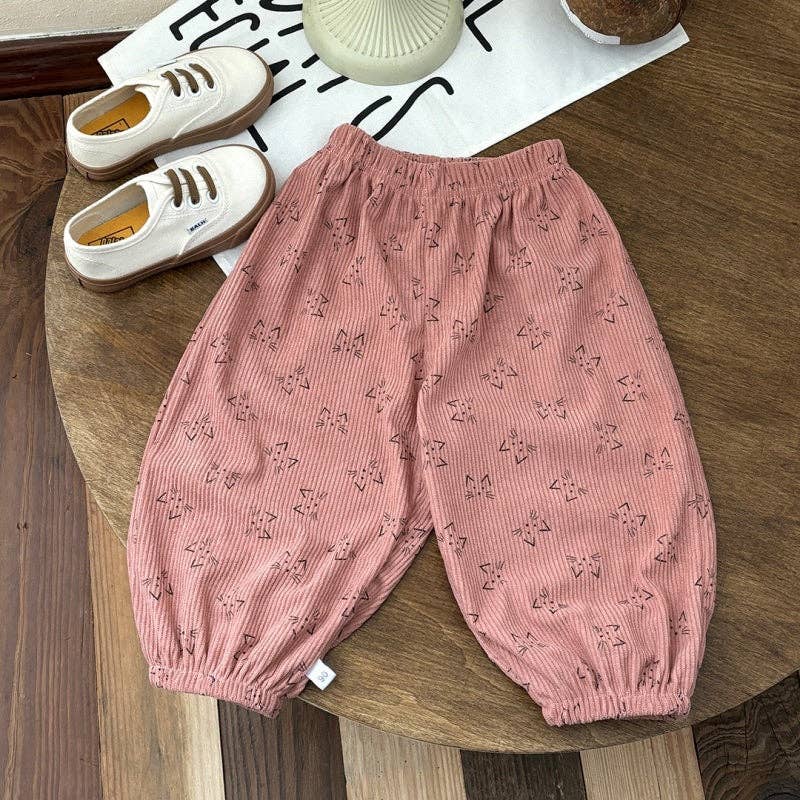 Baby & Kids Printed Casual Pants: Black Polka Dot / 4-5T