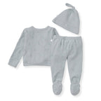 Organic Raised Terry Bee Take Me Home 3 Piece Set - Quarry: Quarry / 3-6 Months