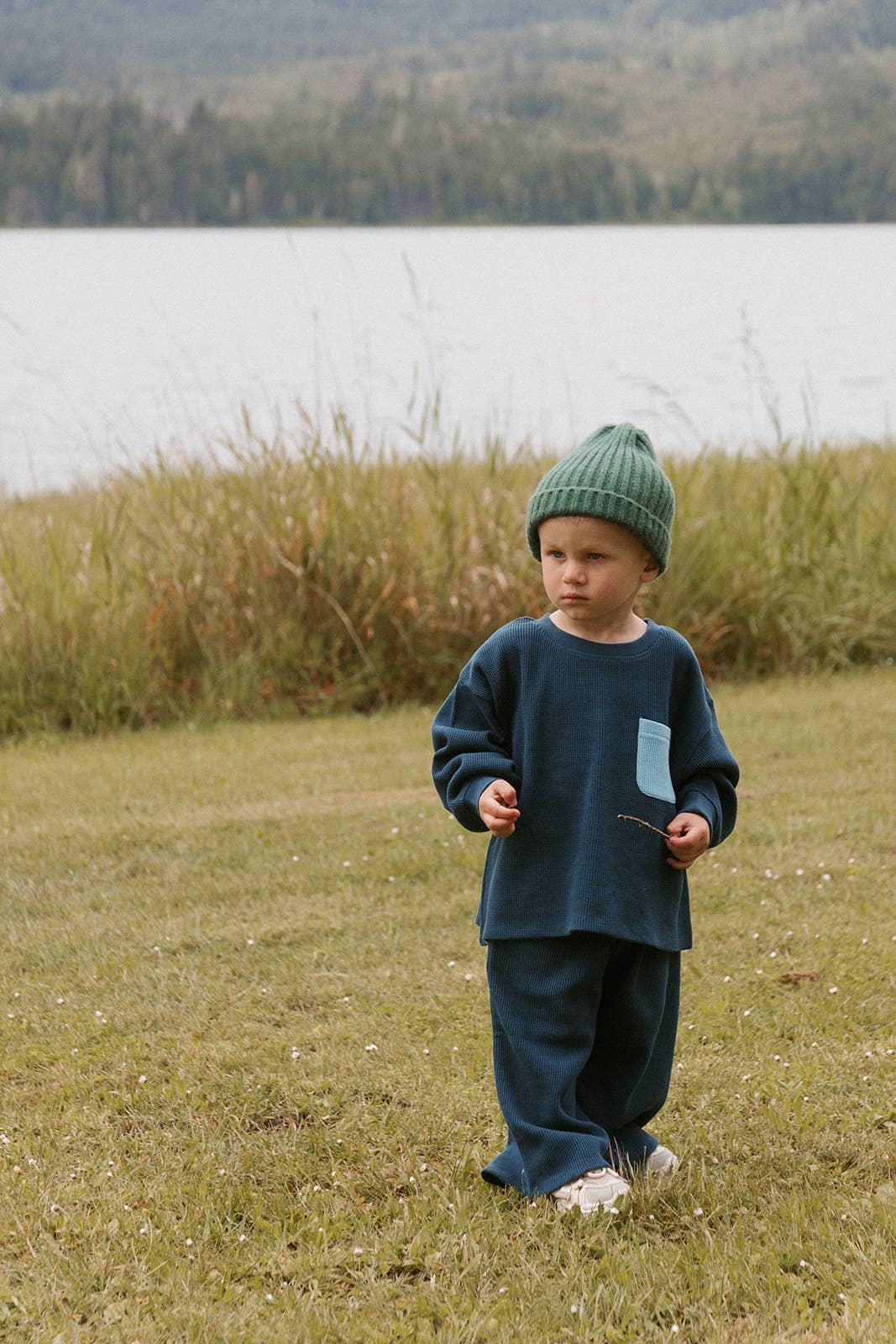 Aiden Set in Deep Blue: 0-6 Months