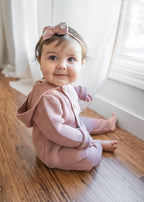 Hooded Double Button Baby Coat Jacket (Organic) 4 Colors: Stone / 12-18M