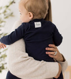 Solid Rib Organic Cotton Sleep & Play - Midnight: Midnight / 6-9 Months