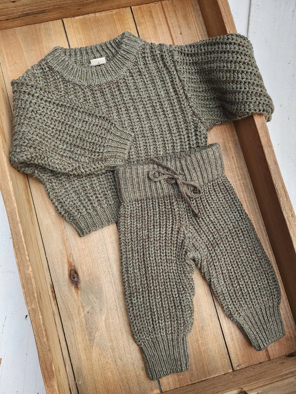 Chunky Braided PANTS: Cream/light rice / 4T