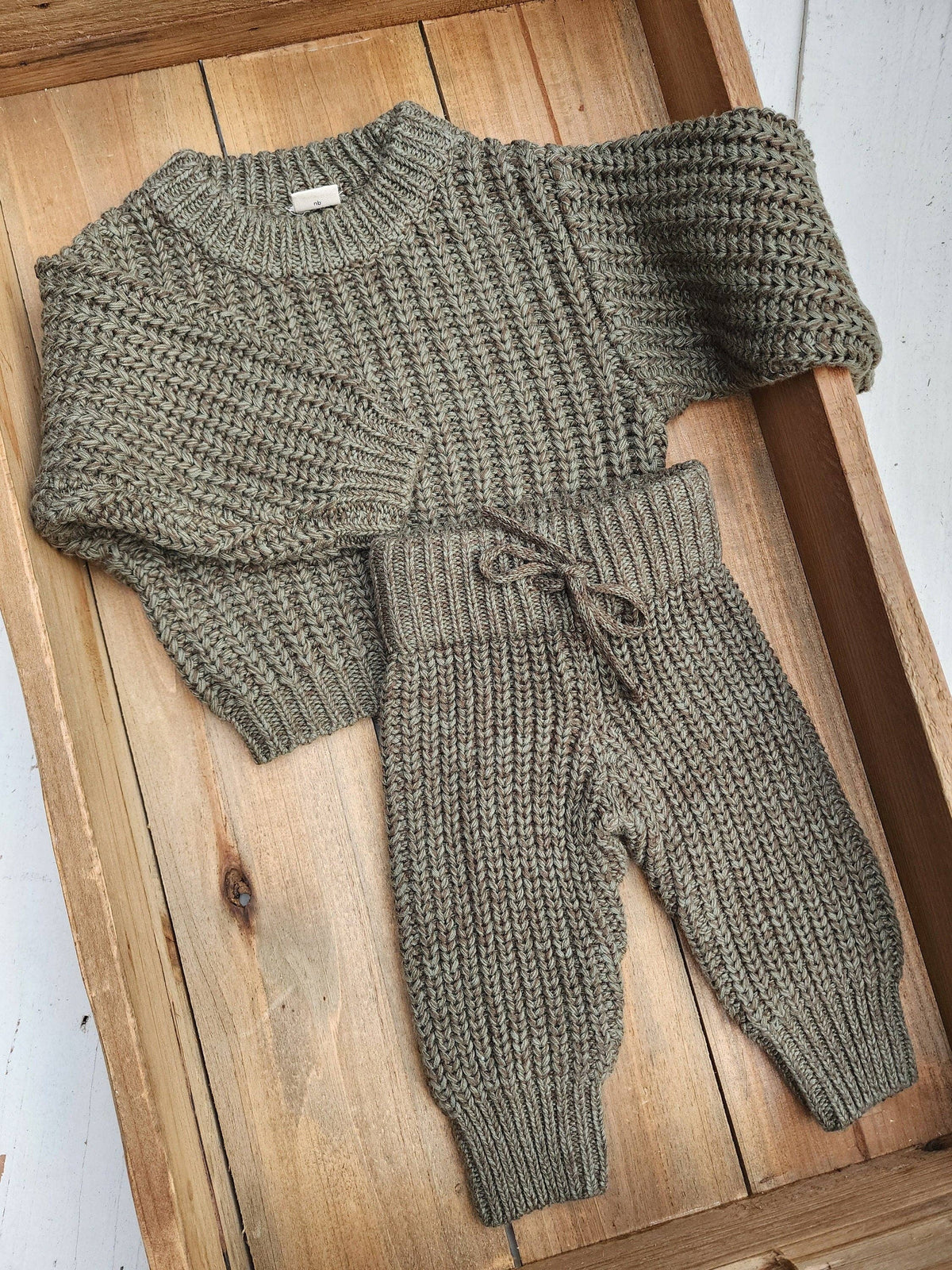 Chunky Braided PANTS: Cream/light rice / 4T