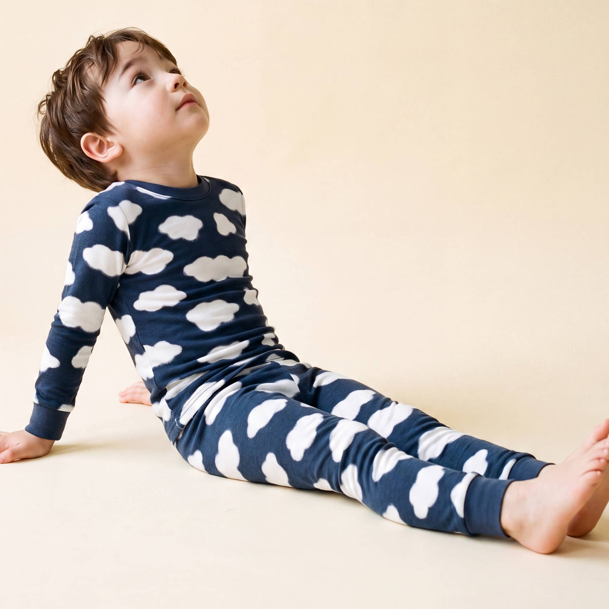 Modal Long Sleeve Pajama Set for Kids Cloud: Sky / L(4-5T)