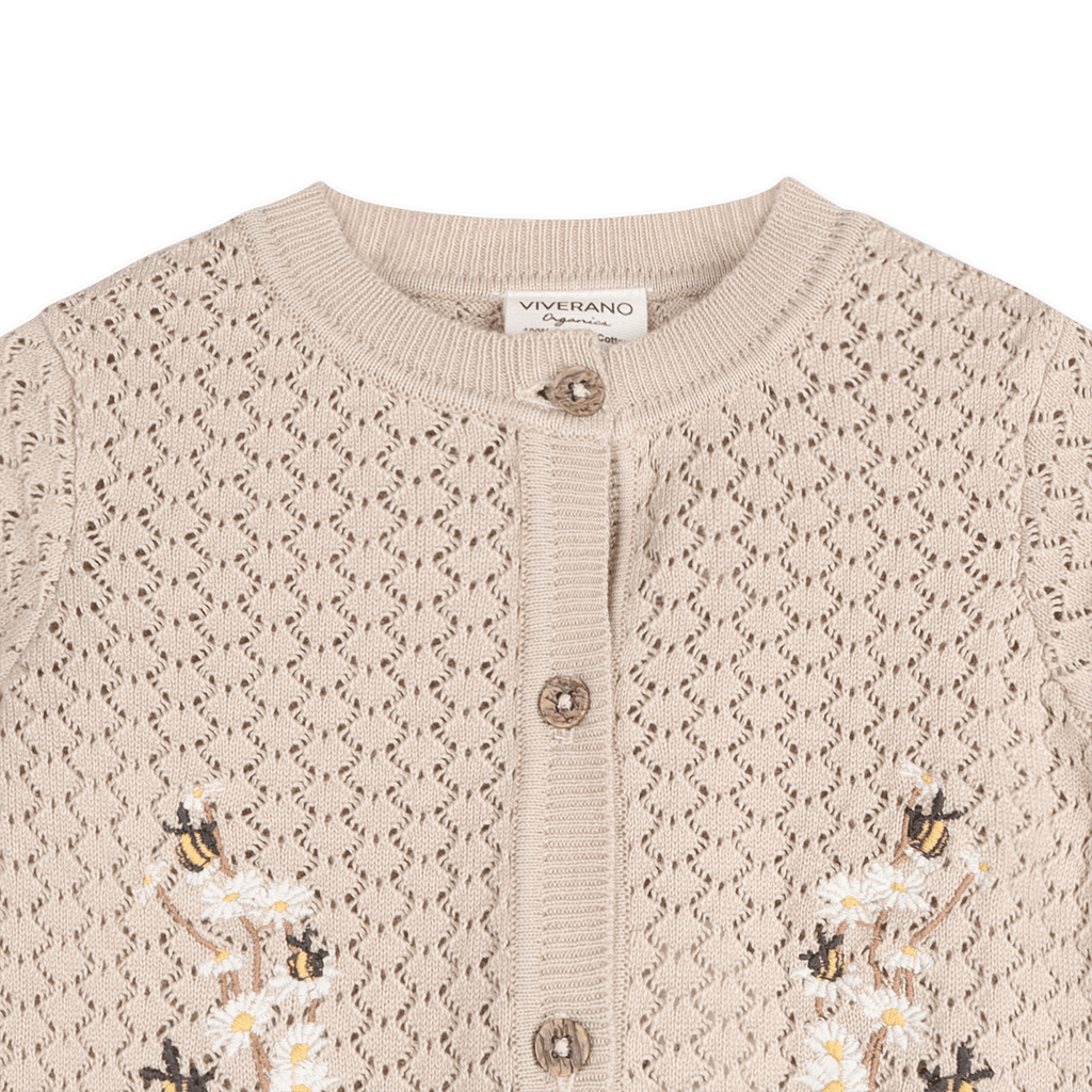 Daisy Bee Baby Knit Top & Pants Set (Organic Cotton): Cottonwood / 3-4T