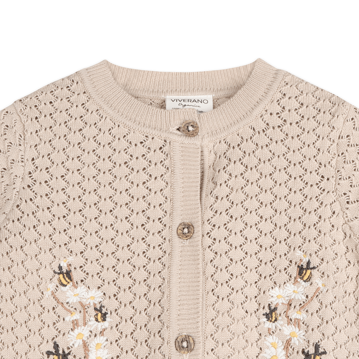 Daisy Bee Baby Knit Top & Pants Set (Organic Cotton): Cottonwood / 12-18M
