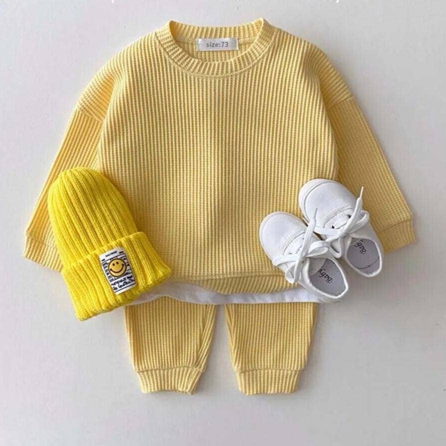 Baby Cotton Tracksuit Pullover Set: 6-12M / Navy