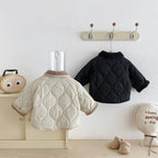 Quilted Baby Jacket with Cozy Collar: Black / 2