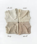 Baby Chunky Knit Braided Sweater | Pastels: Fog / 3-6 months