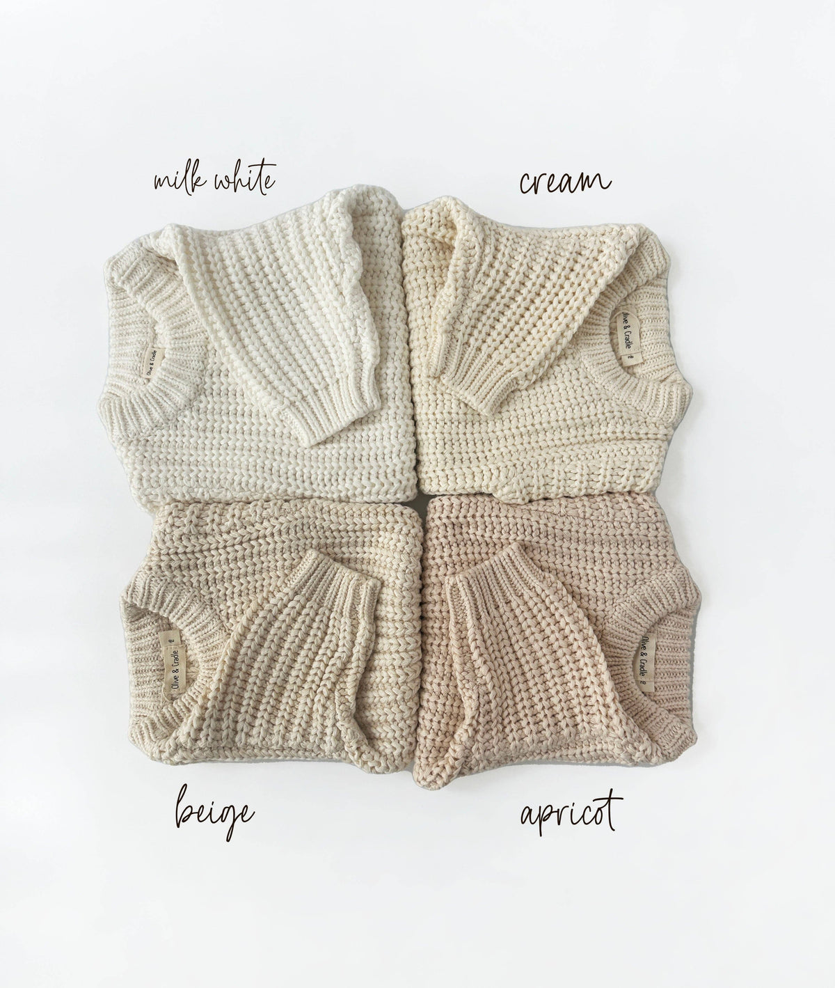 Baby Chunky Knit Braided Sweater | Pastels: Sunset / 2/3T