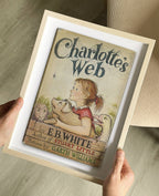 Charlotte's Web by E.B. White Book Cover Print: Maple Frame / 11×14"