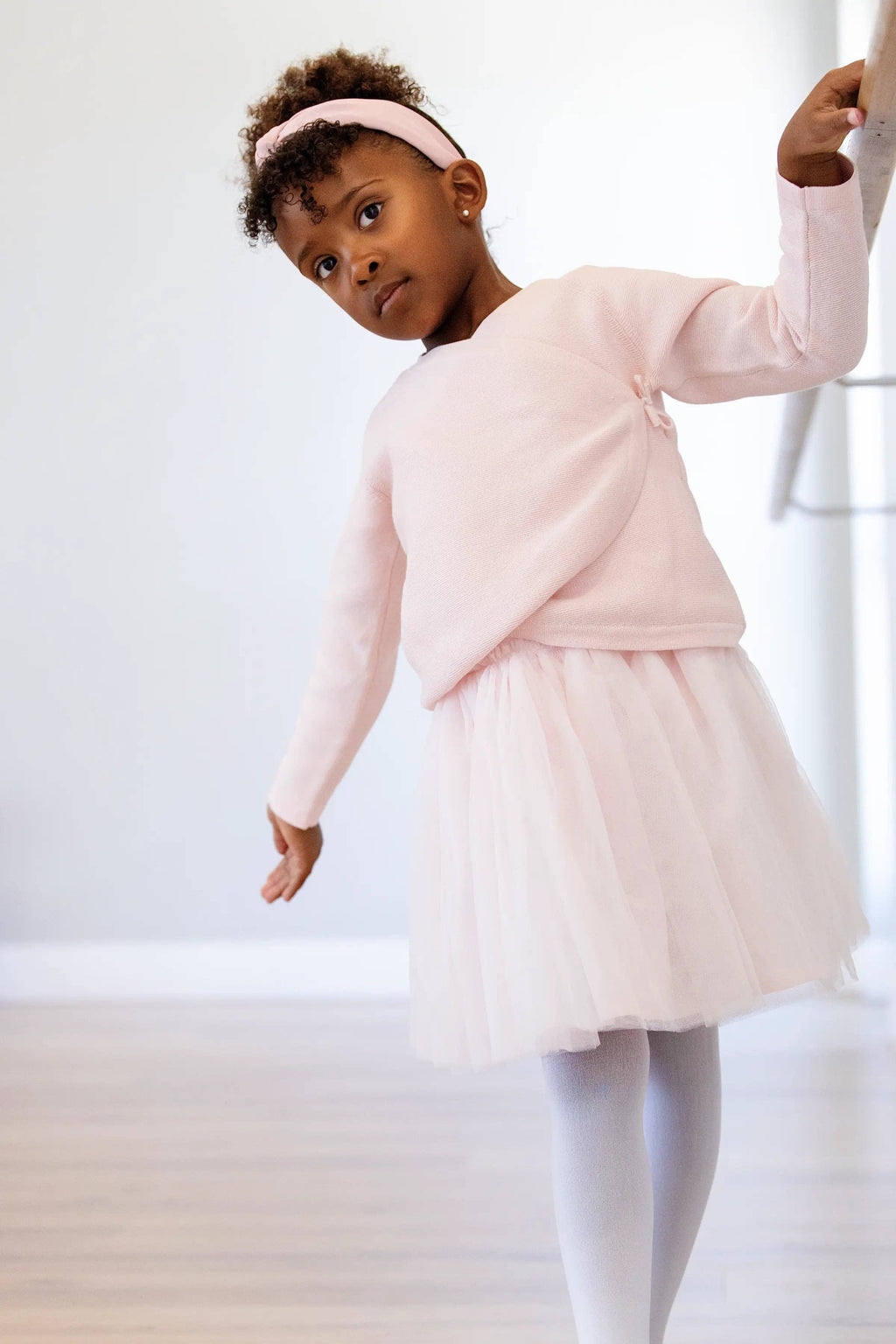Wrap Cardigan_Light Pink: Girl / Light Pink / 3T