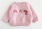 Merry Sweater Baby Pink Christmas Holiday Apparel Gift: S; 12-24M