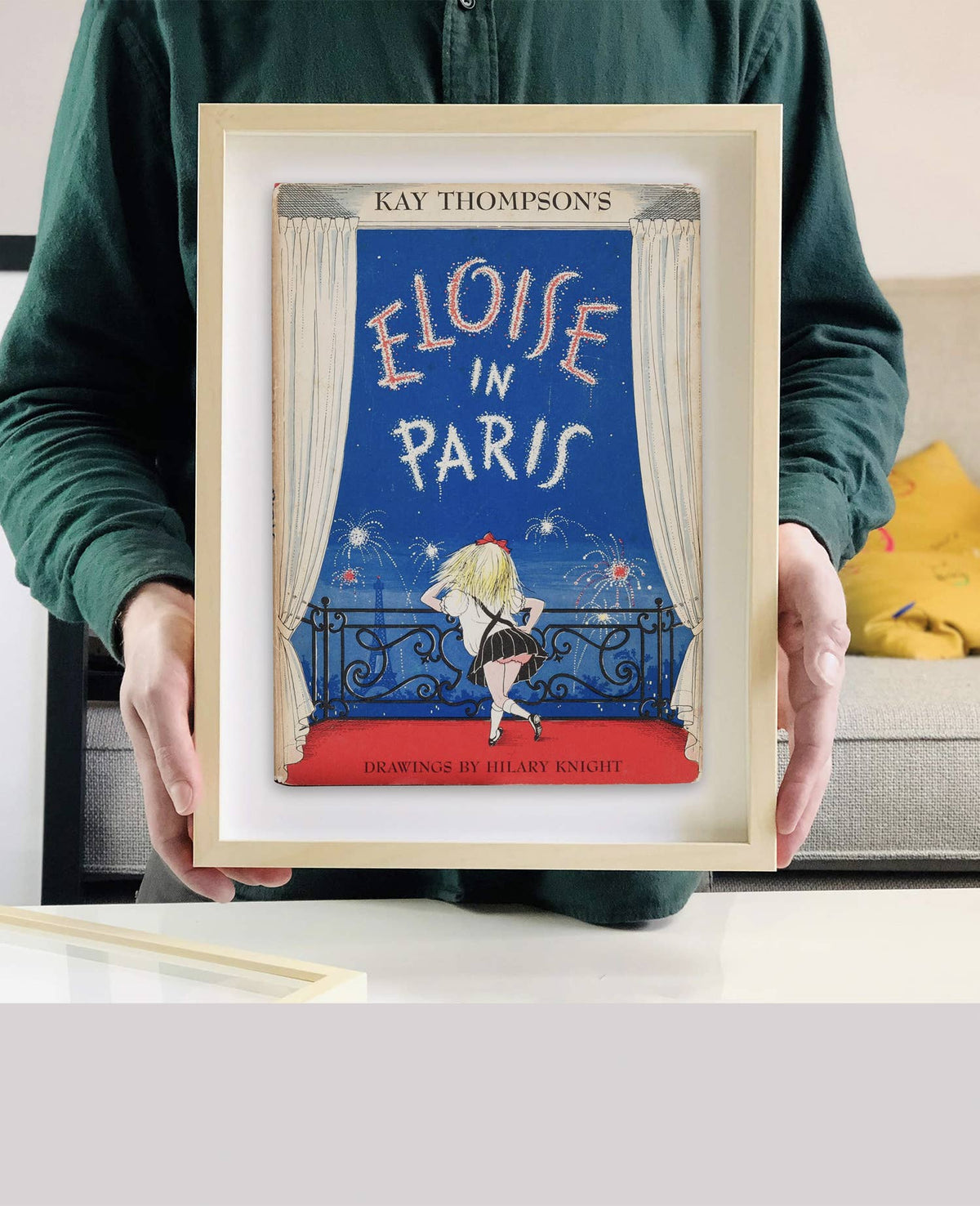 Eloise in Paris Book by Kay Thompson Cover Print: Maple Frame / 11×14"