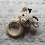 Hand Crochet Khaki Deer Baby Rattle