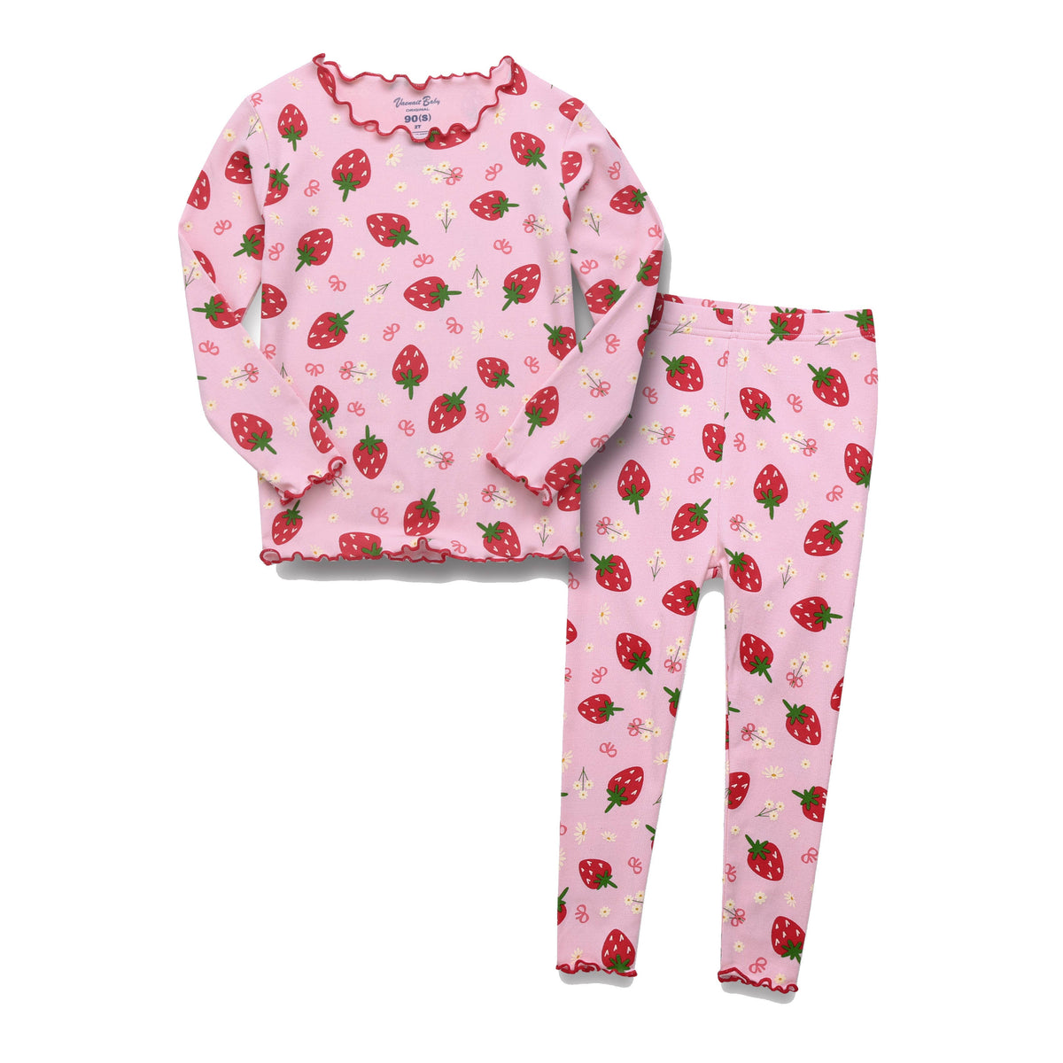 Bamboo Long Sleeve Pajama Set Ruby Berry: Ruby Berry / M(3T)