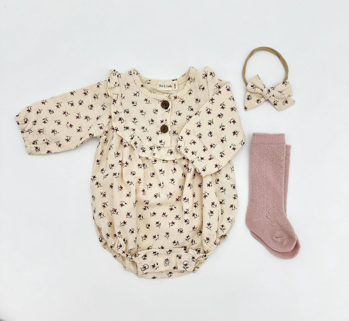 Claudia Soft Cotton Romper Set: Claudia 2pc / 12-18 months