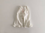 Ruffle Hem Baby Cotton Pants: Pink / 6