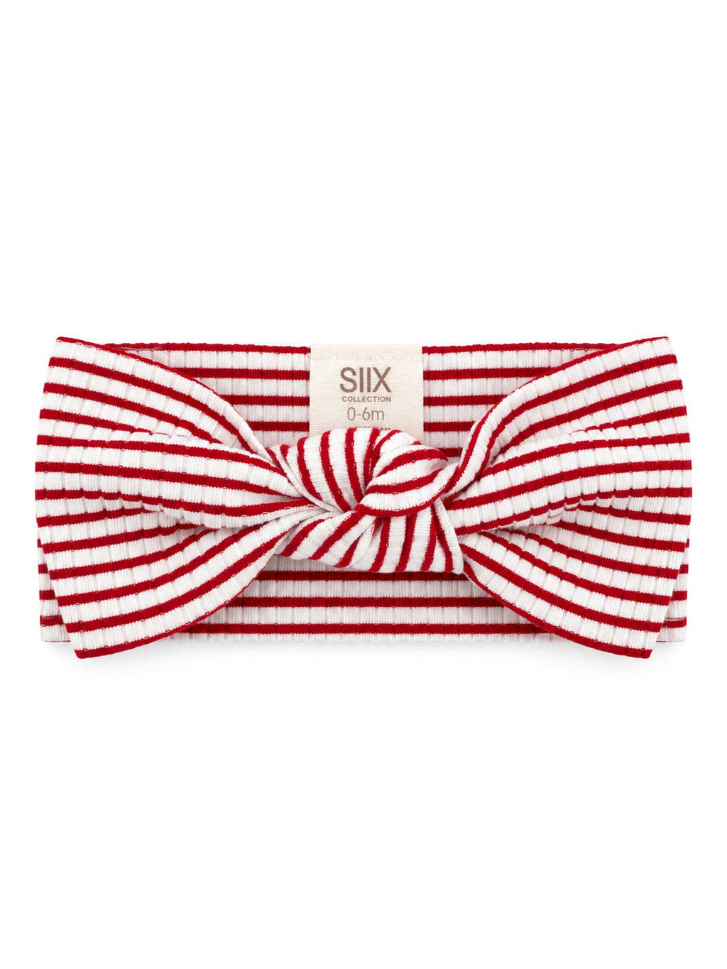 Red Stripe / Ribbed Bow: 0 - 6 mo.
