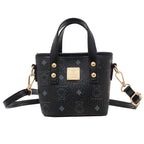 Mini Girls' Bucket Bag with Unique Animal Print: Brown
