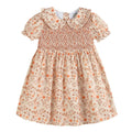 Brown Floral Collared Dress: 4T