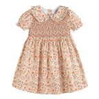 Brown Floral Collared Dress: 4T