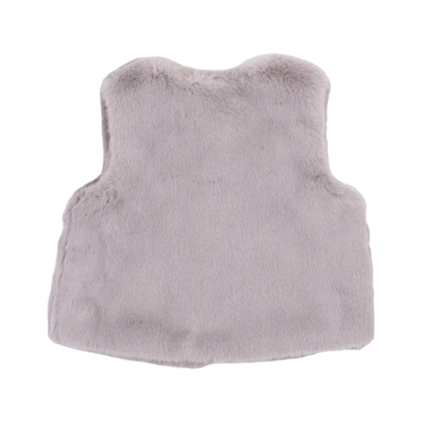 A70 72166 Furry Vest (2 Colors): GREY / 2-2-2;4-5-6
