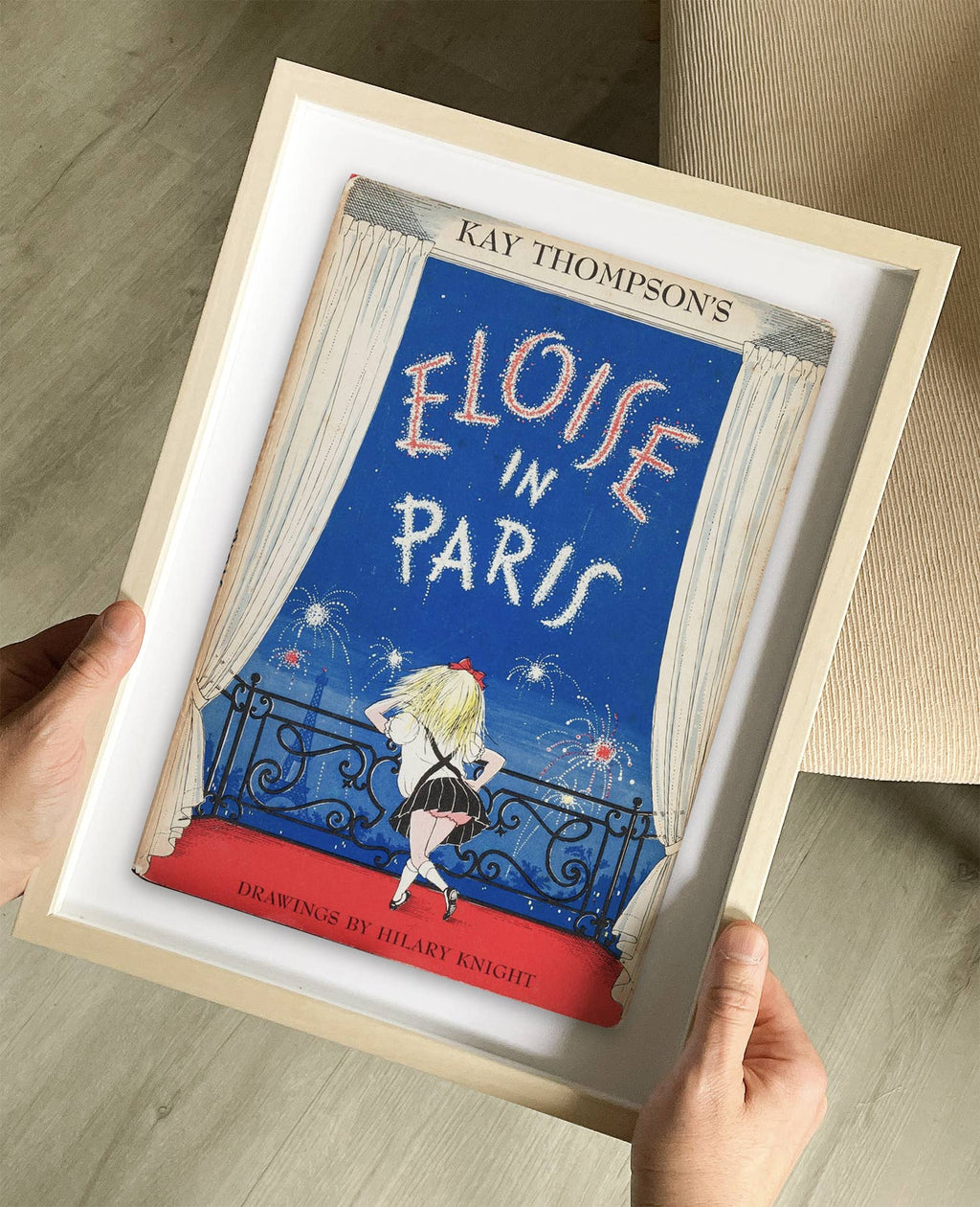 Eloise in Paris Book by Kay Thompson Cover Print: Maple Frame / 11×14"