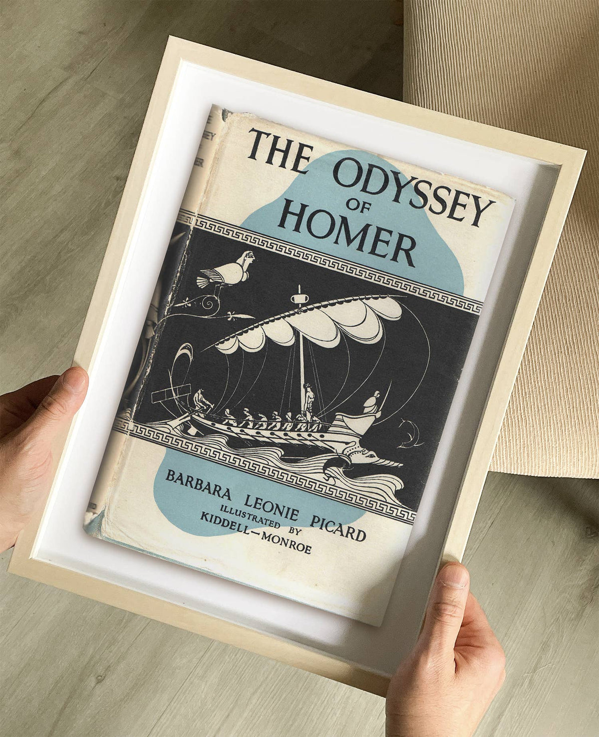 The Odyssey by Homer Book Cover Print: Maple Frame / 11×14"