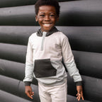 Color Blocked Sweatshirt & Pants Set - Bobcat: 12M