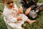 Cotton Candy | Organic Pointelle Ruffle Sweater: 6-9m