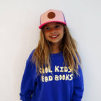 COOL KIDS READ BOOKS | ROYAL BLUE | oversized drop shoulder | KIDS: ROYAL BLUE / 2-4Y PULLOVER